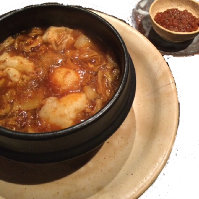 すり身団子とアサリの韓国小鍋
